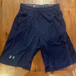COPY - Under Armour.  Men’s small athletic shorts.  Dark Navy Blue with pockets.